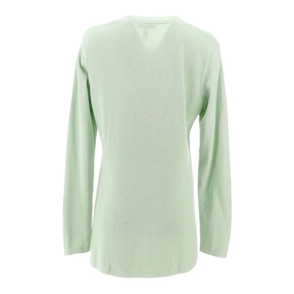 Isaac Mizrahi Live! V-Neck Shaker Stitch Swing Sweater - Picture 5 of 7